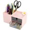 XDRELEC Pen Holder, Office Desk Organizer, and Accessories,Multi-Functional Pencil Cup, Pencil Holder for Desk ,Pen Organizer,Desktop Stationary Organizer,Office Organization and Storage (Pink)